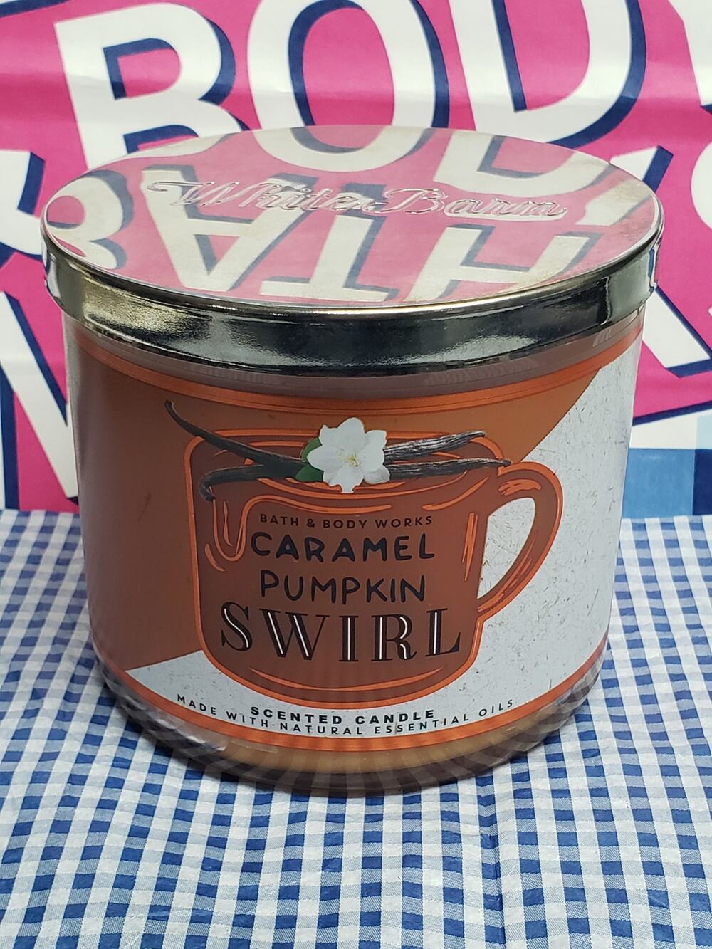 BBW Caramel Pumpkin Swirl Large 3 Wick Candle Home Fragrance  Decor
